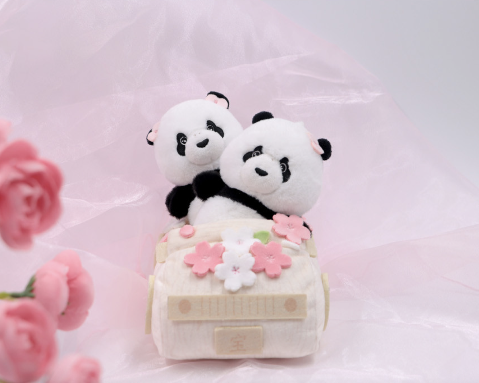 📦訂購 韓國代購 Everland Bao Family 寶家族 睿寶輝寶 Ruibao & Huibao 櫻花車車公仔