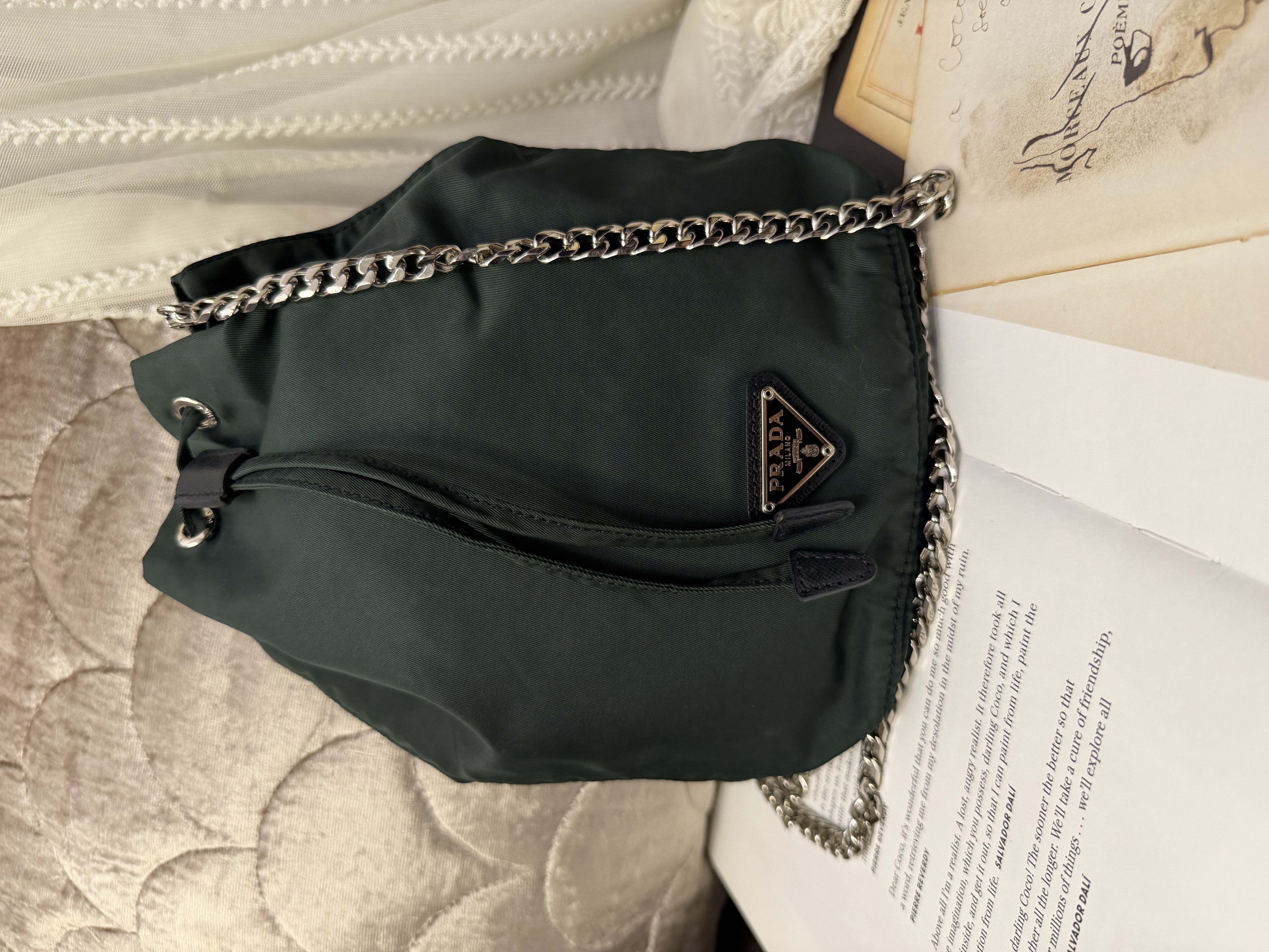 Prada green Bucket bag