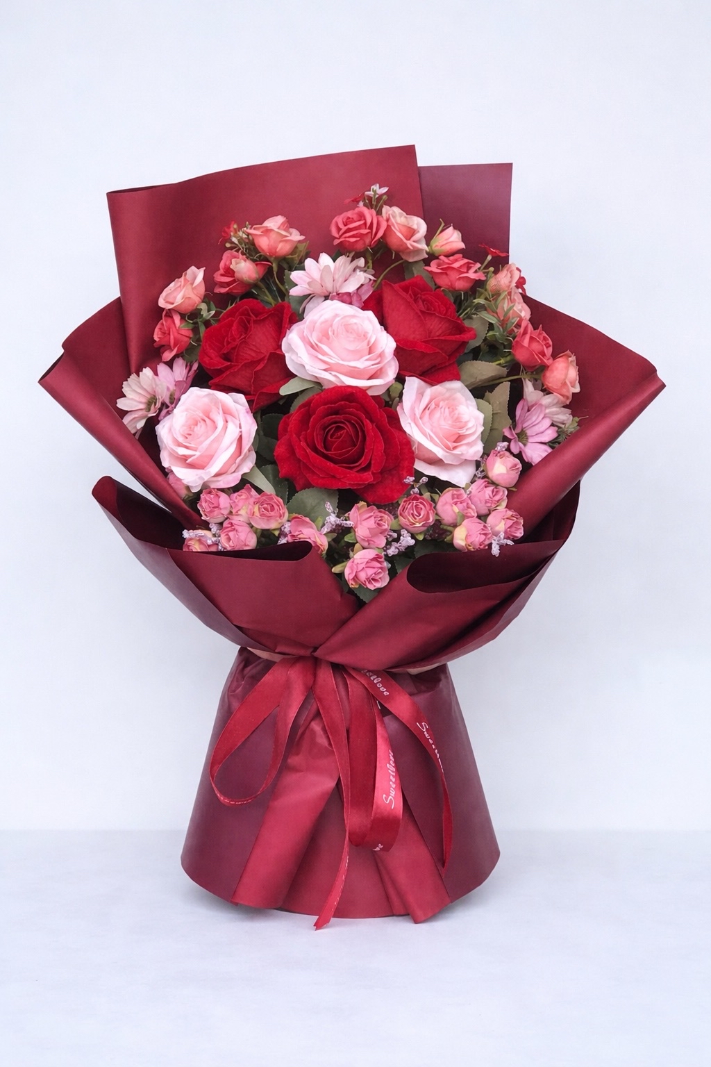 紅粉永生玫瑰花束