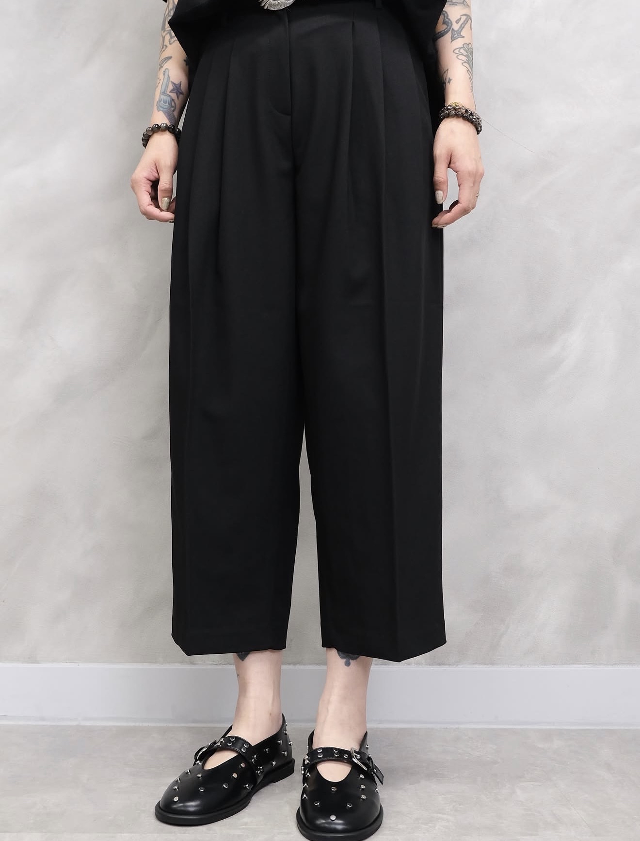 Fluid Pleated Wide Trousers #pt18