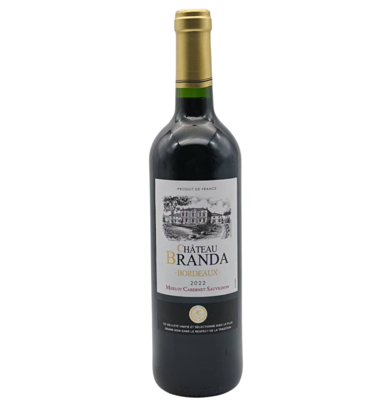 班達城堡法國紅酒 2022 Chateau Branda Bordeaux  Merlot Cabernet- Sauvignon 2022 FRANCE14% 750ml  (1 x 12 x 750ml)  