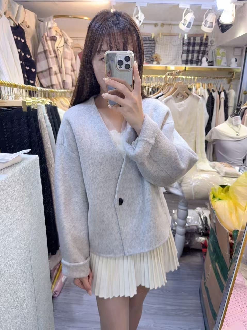 80%wool 可拆領羊毛高質外套🤍