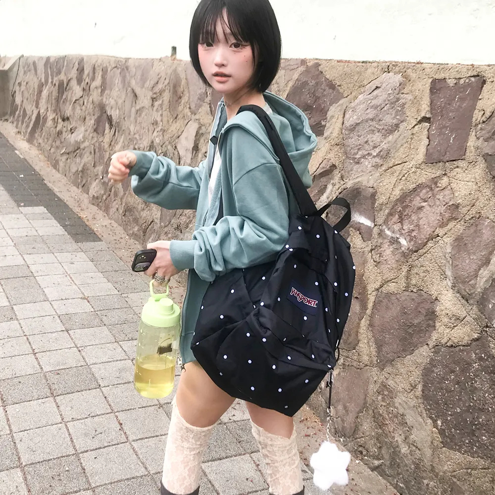 JANSPORT SUPERBREAK BACKPACK POLKA DOT BLACK (預購商品）