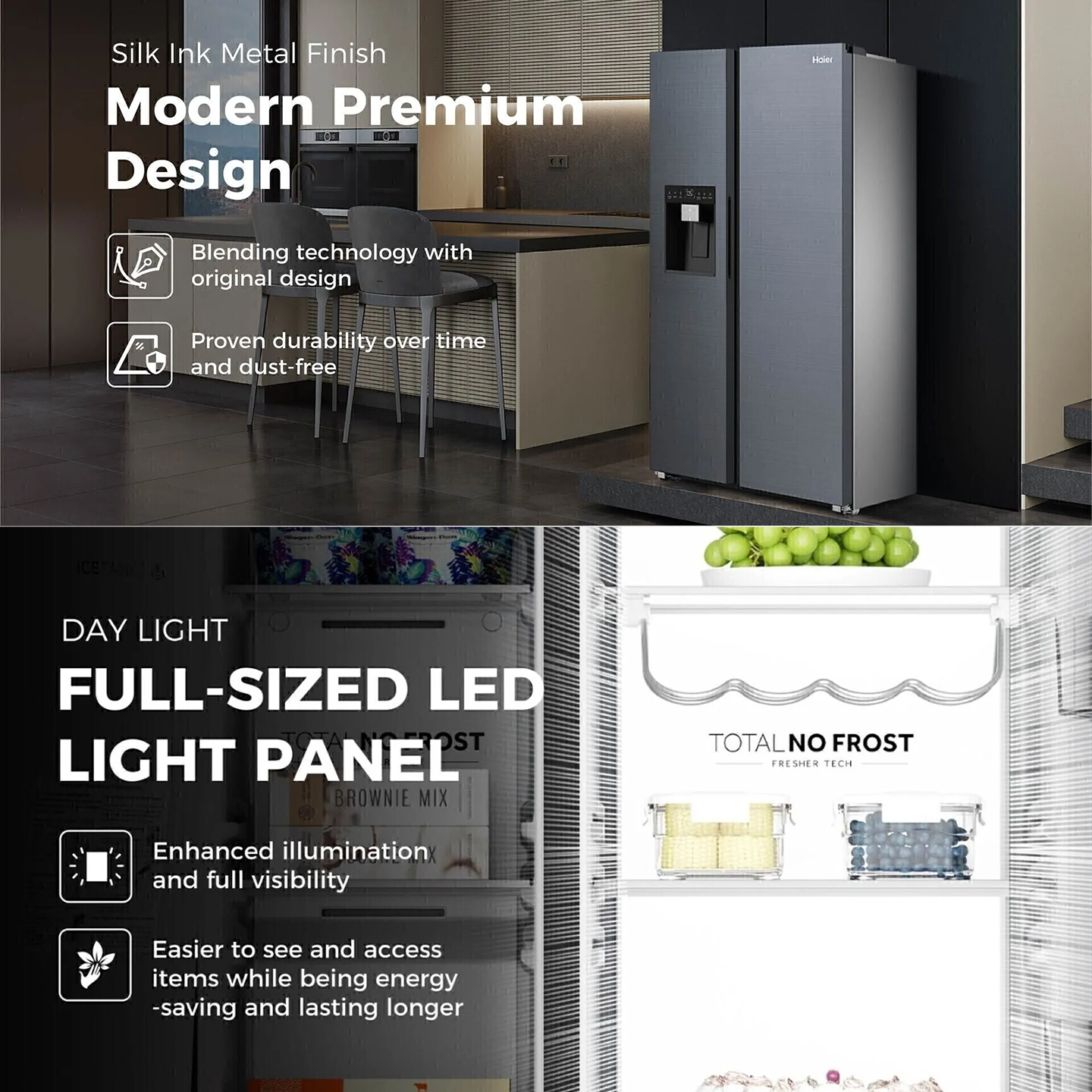 Haier 729L Side by Side Inverter Refrigerator Silver (HRF-IS729AM)