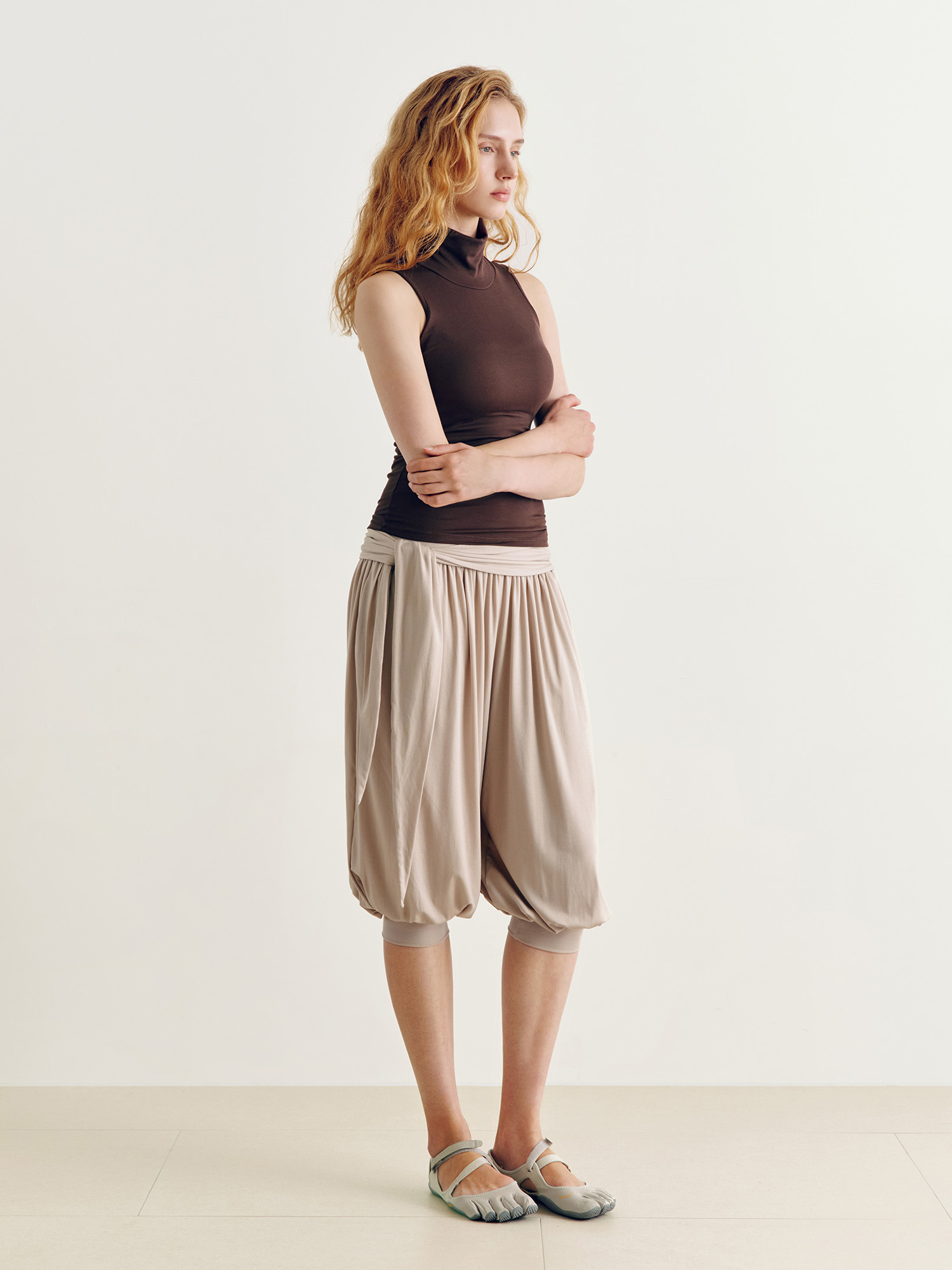 【燈籠七分褲】預購_Satva Tie Harem Pants by Conch