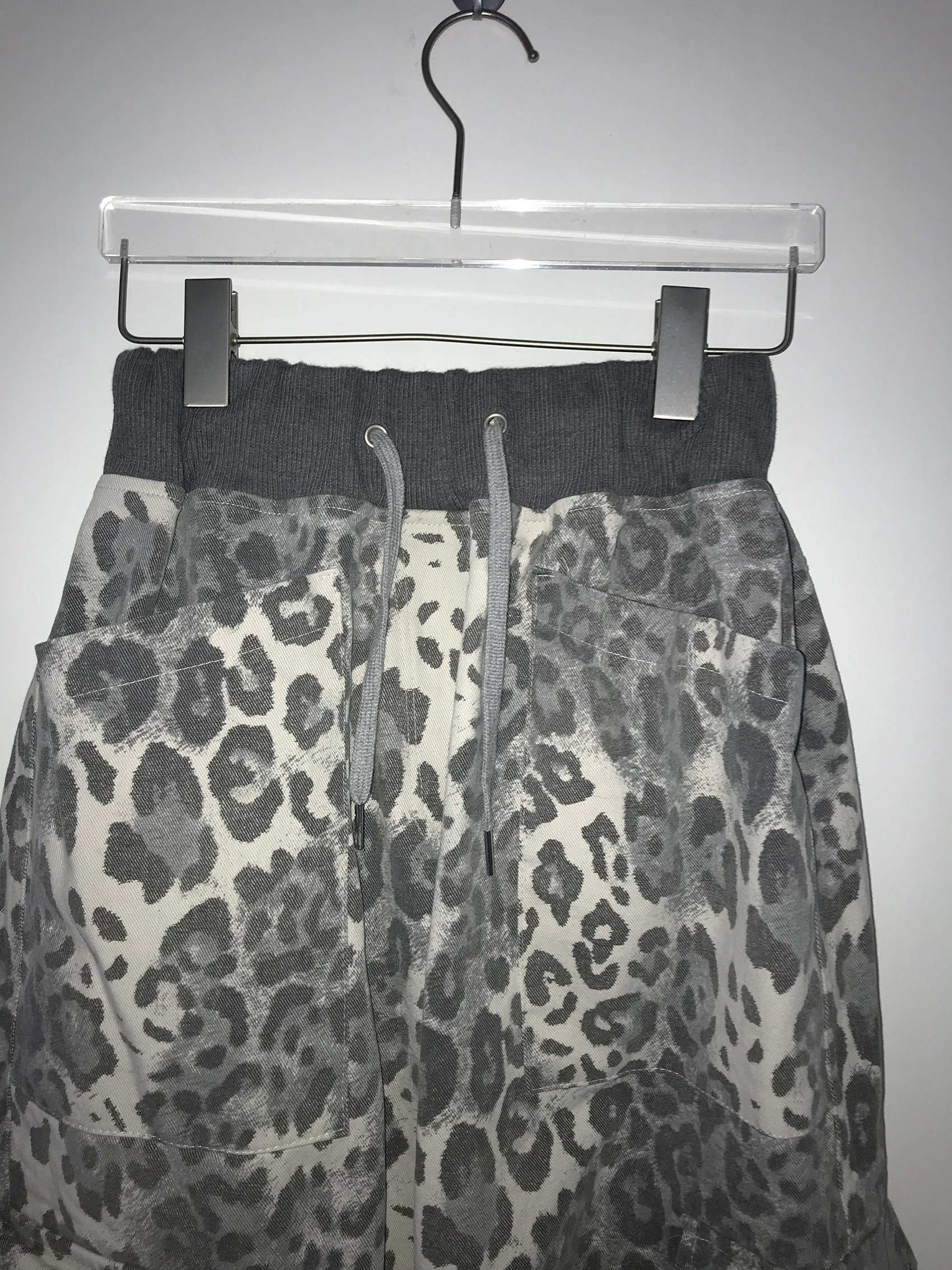 Leopard Print Wide-leg Cargo Pants