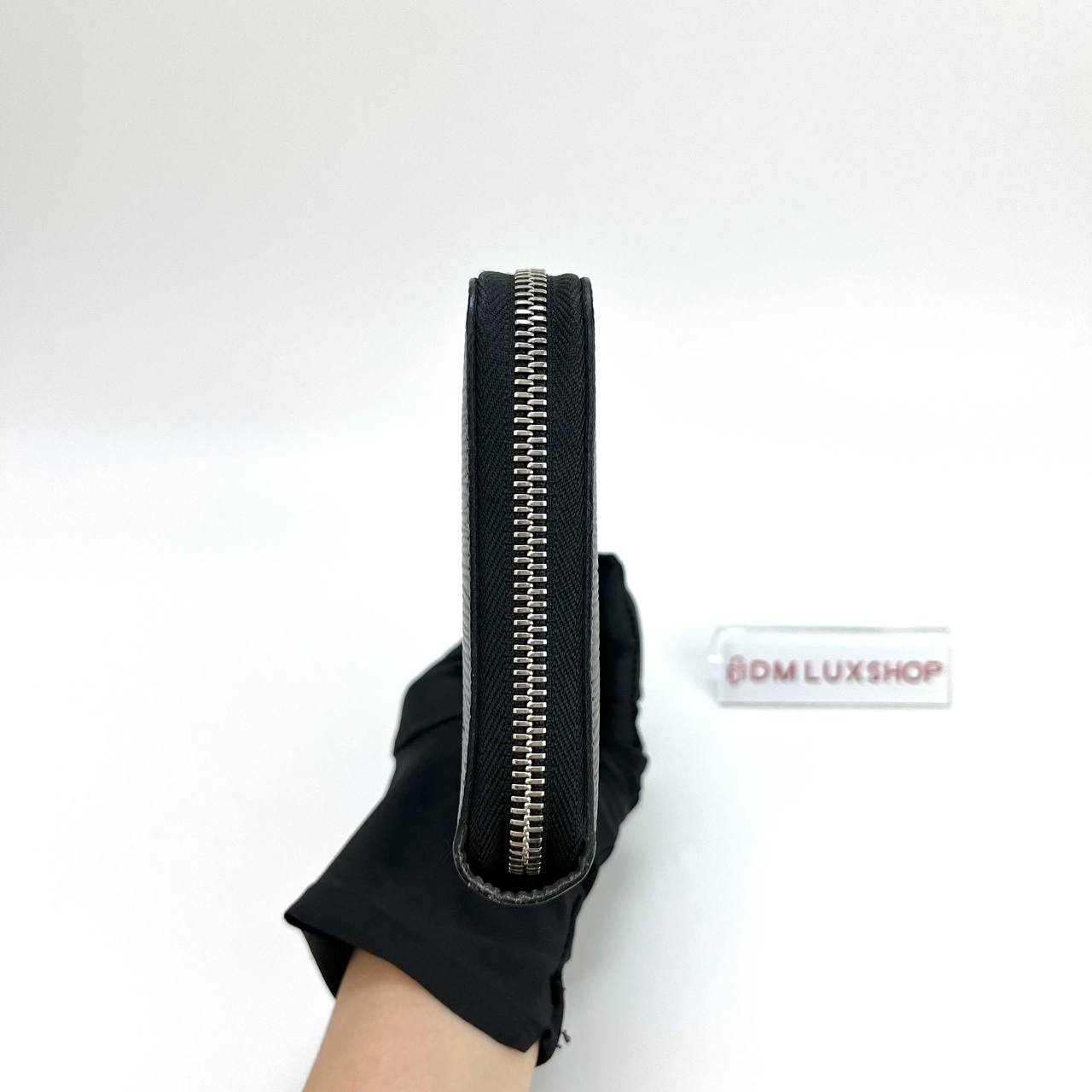 LV Black Epi Zippy Long Wallet SHW
