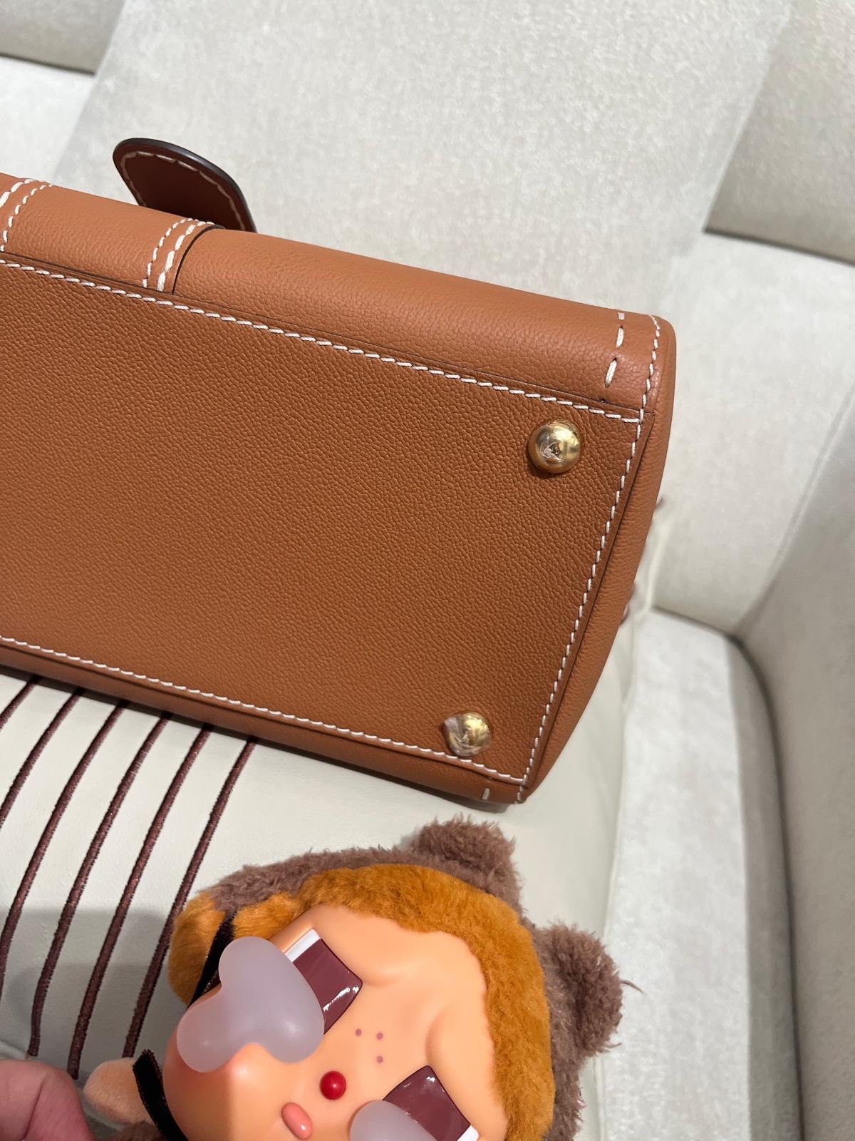 Delvaux Brillant east west mini 焦糖色 100%Authentic ,98%new ✅收據✅certificate✅鏡✅dust bag