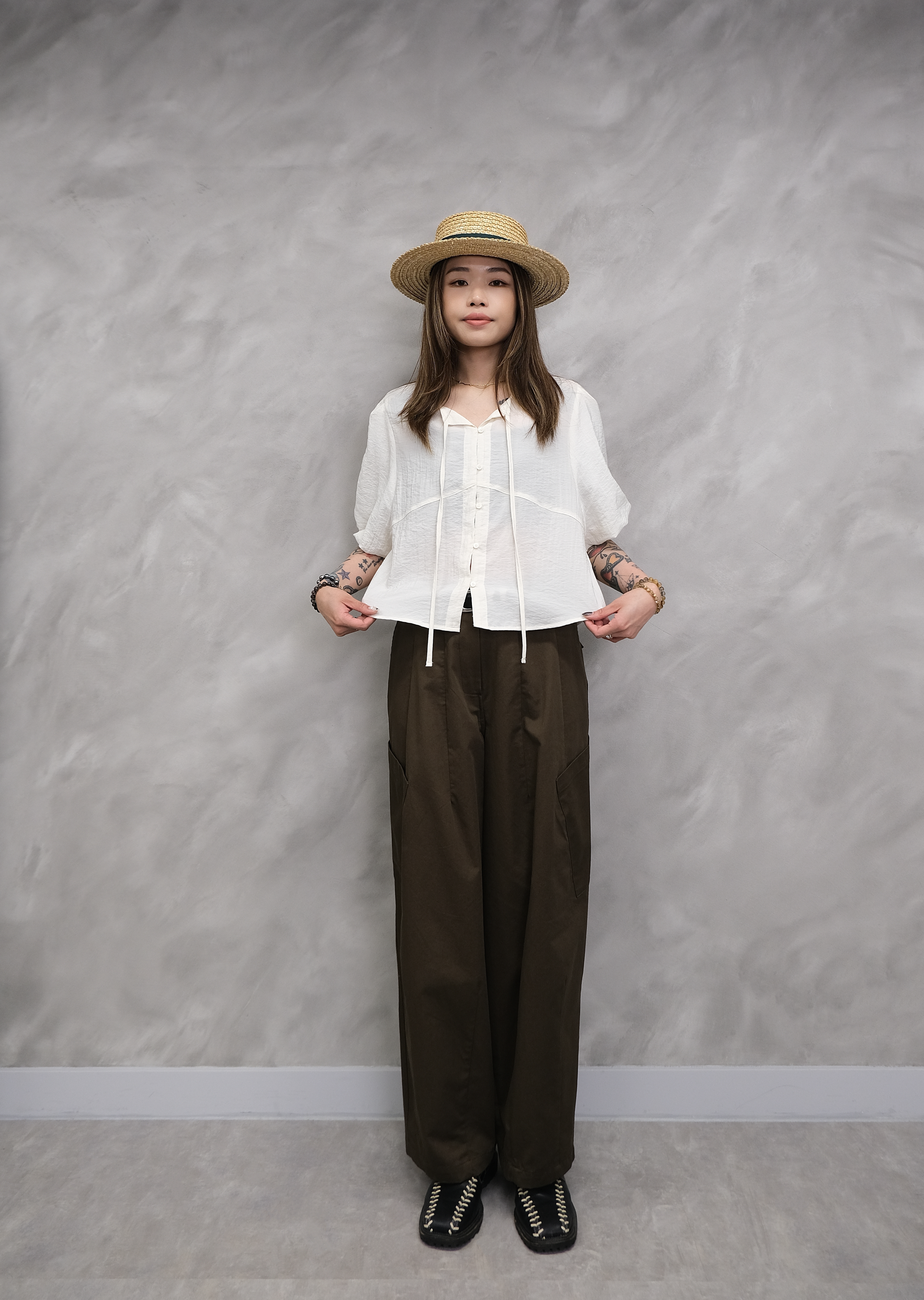 Puff sleeve design top #top132