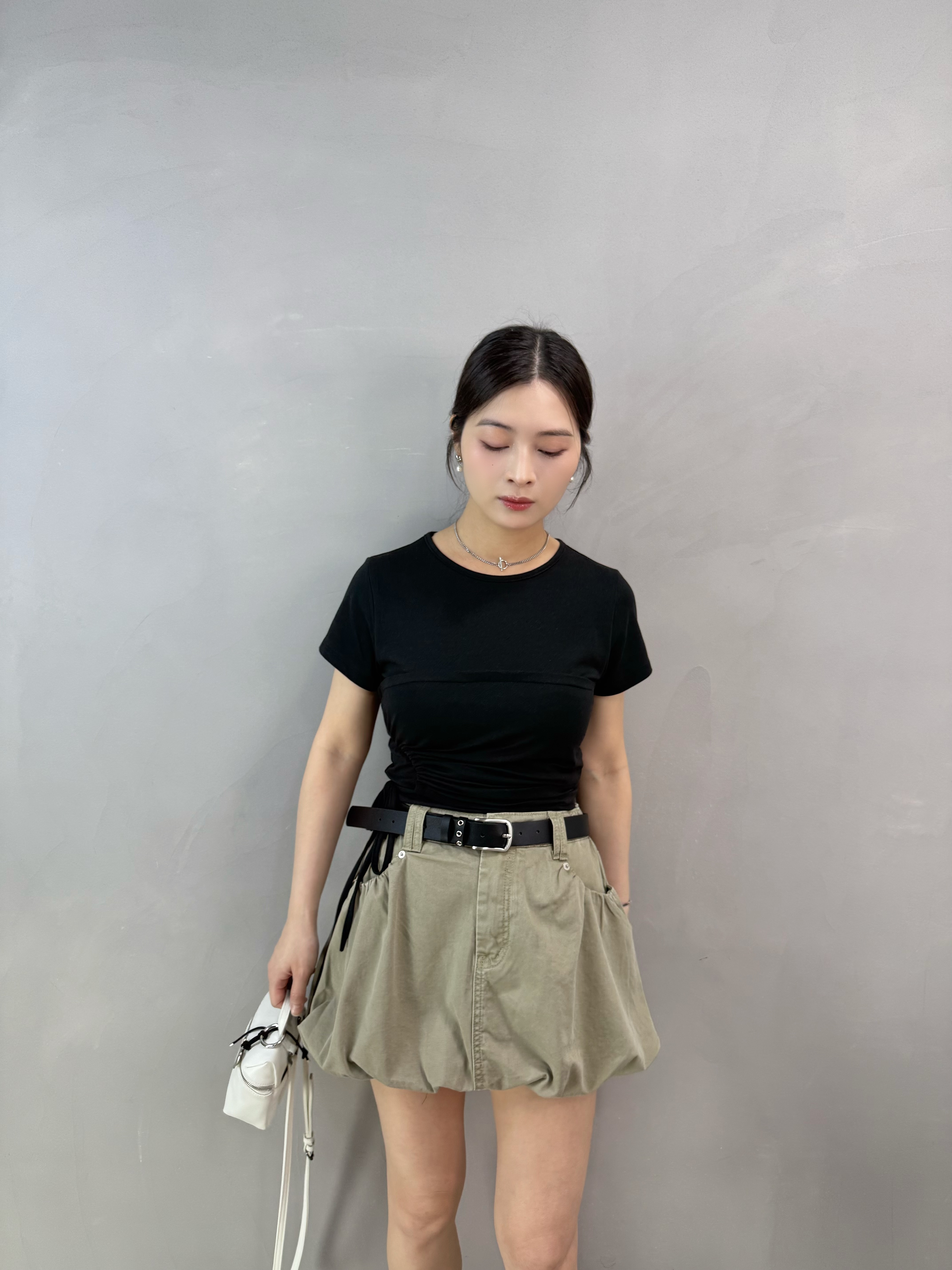 P68 連belt 泡泡裙褲