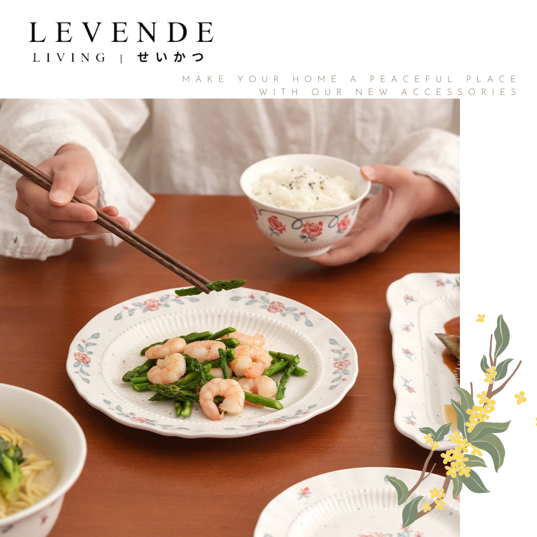 Levende復古月季花餐具