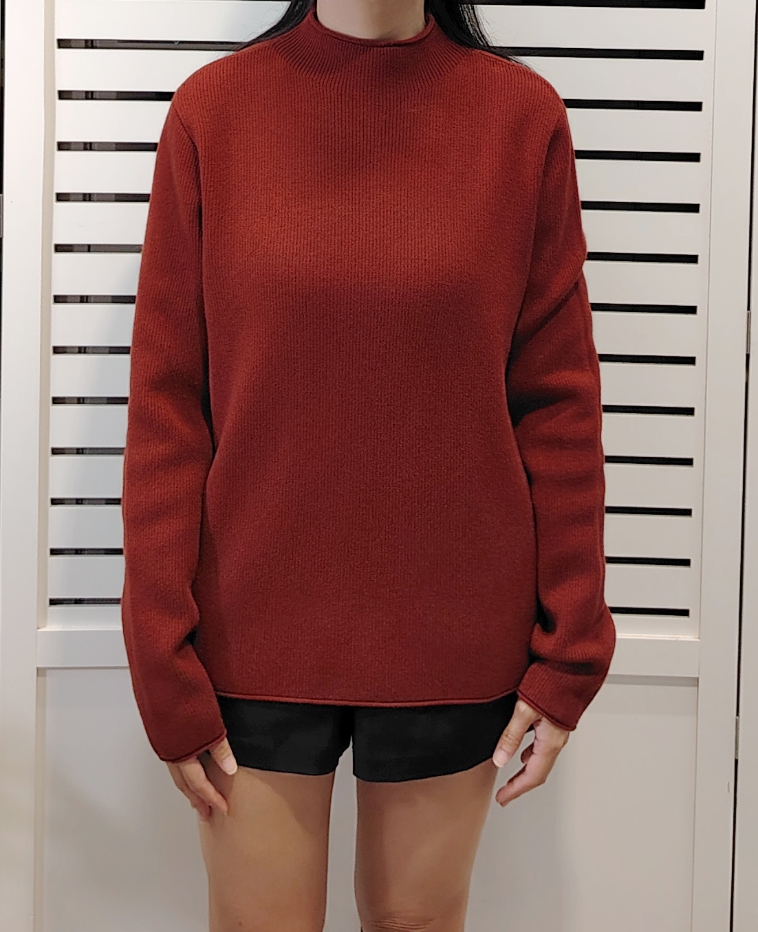 S78801 High Neck Long Sleeve Knit Wear 