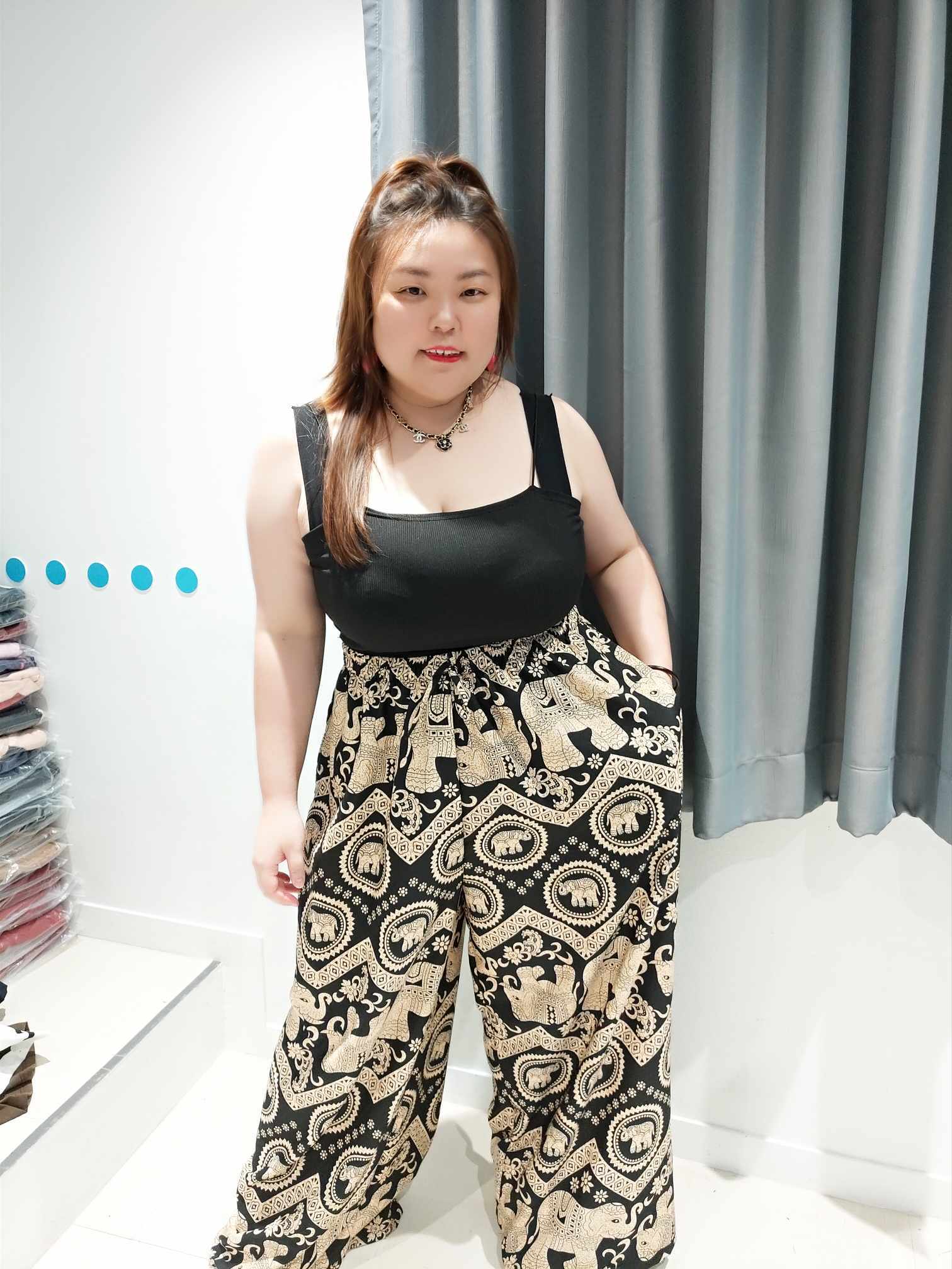 DOC11 超大碼大象图腾长裤