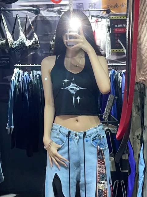 Black Vintage Top #0212