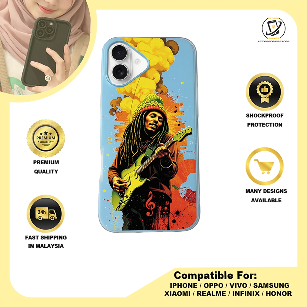 JELLY CASE PHONE FOR IPHONE - DESIGN BOBMARLEY