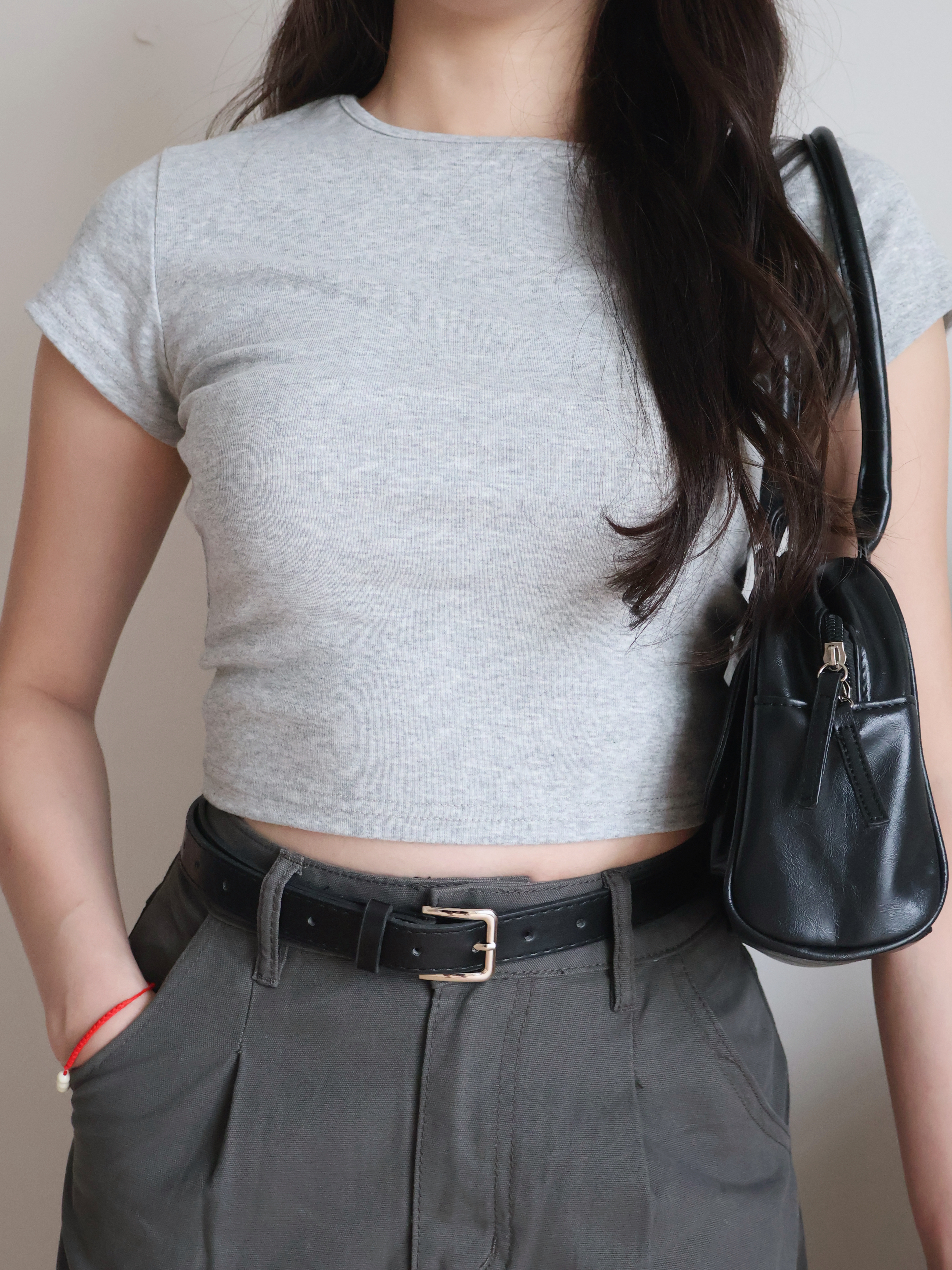 Kyle Cropped Top | Grey
