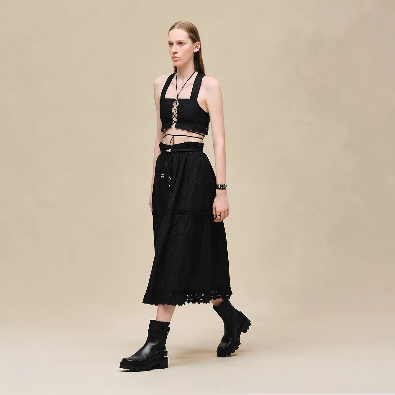 Hermes 全新🆕 女裝Embroidered bra top 棉質斜紋布刺繡 bra tp o