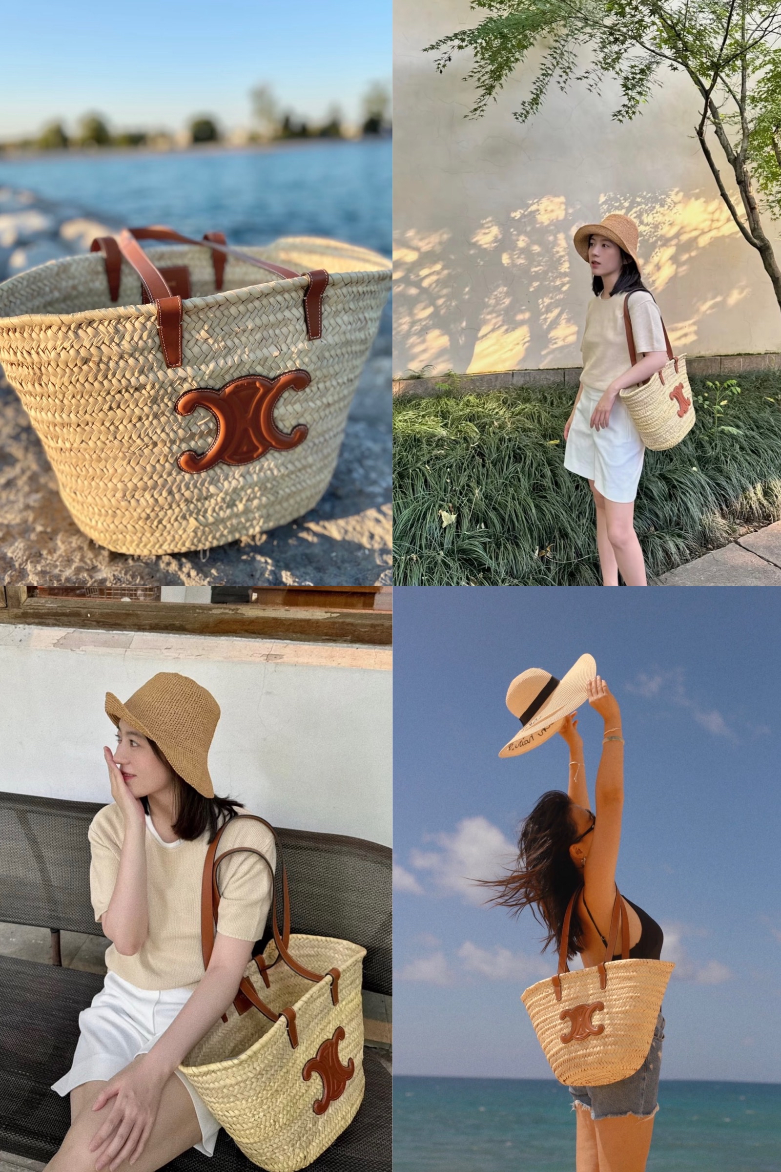 限時優惠✨夏天必備🍒訂貨📮Celine medium 草編包 🏷️size 26x27x16cm