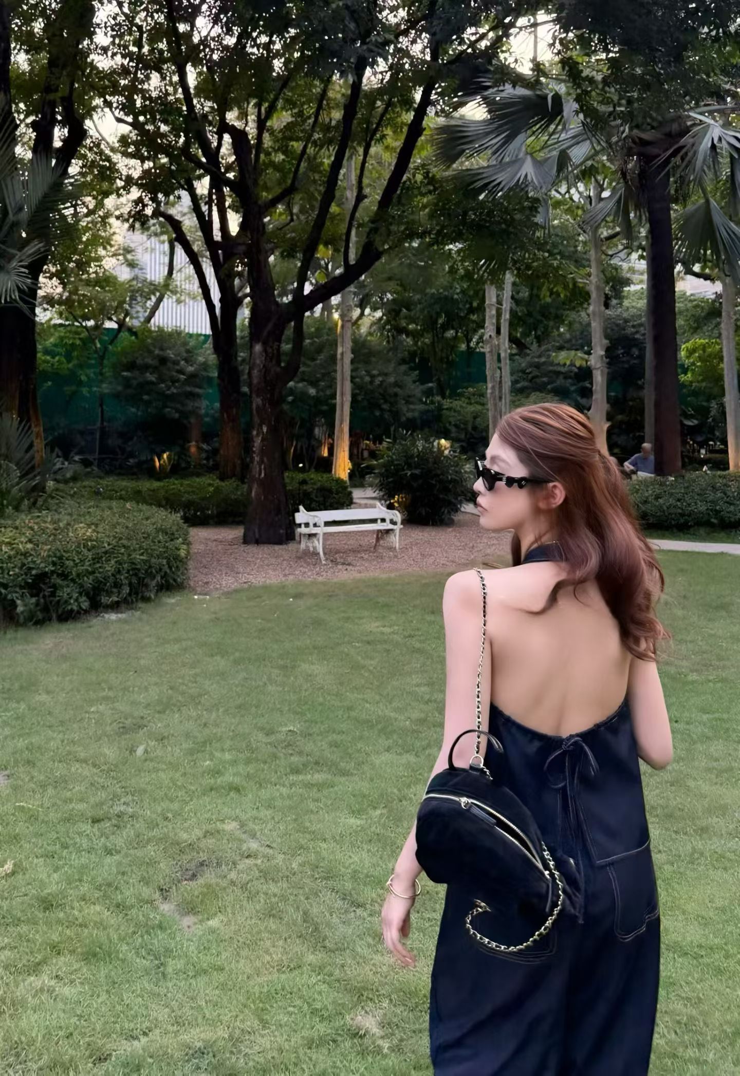 1827 Halter Backless Denim Set 挂脖露背牛仔套装