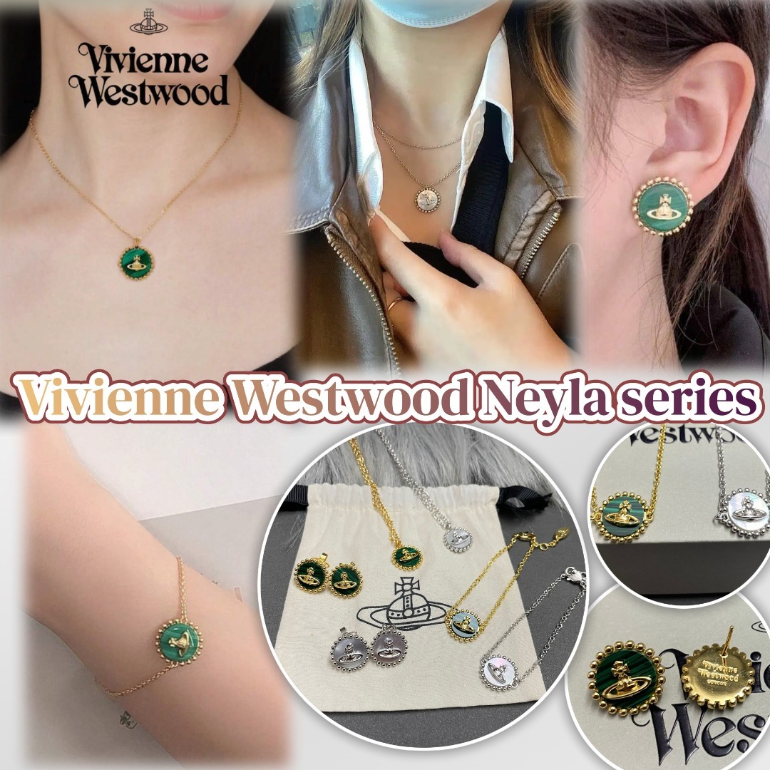 0725 Vivienne Westwood Neyla series 圓形造型貝母首飾 9月頭