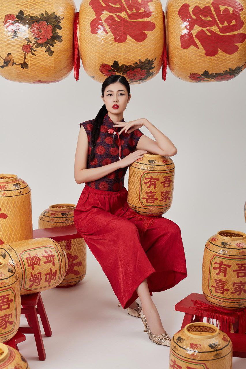 免烫塑胶头长裤 1600