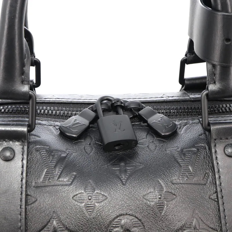 Louis Vuitton Monogram Shadow Keepall 50 Bandouliere Travel Bag