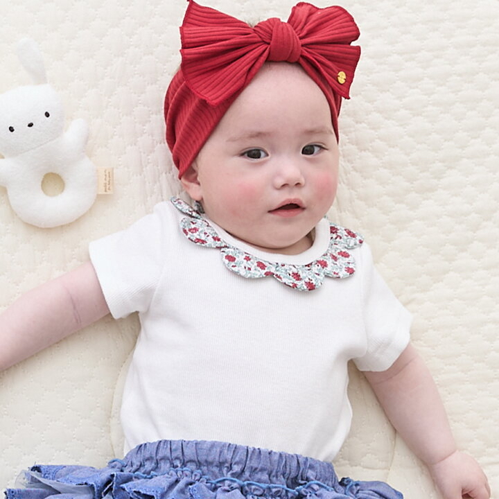 🇯🇵預訂 日本直送🇯🇵Petit Main四色扇形領短袖包屁衣