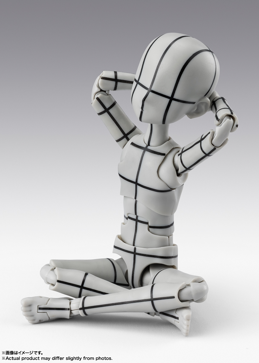 (預訂訂金 $100) (總價 $231) Bandai S.H.Figuarts 男性素體 - 杉森建 - Edition- (灰色線框Ver) (行版) SHF Body-kun -Ken Sugimori- Edition -Wire Frame- (Gray Color Ver.)