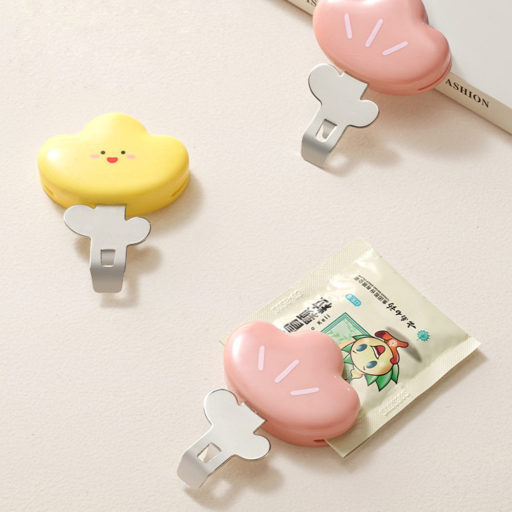 創意多功能開瓶器 磁吸開瓶器 防潮封口夾 冰箱貼 粉色［平行進口］ HK2764