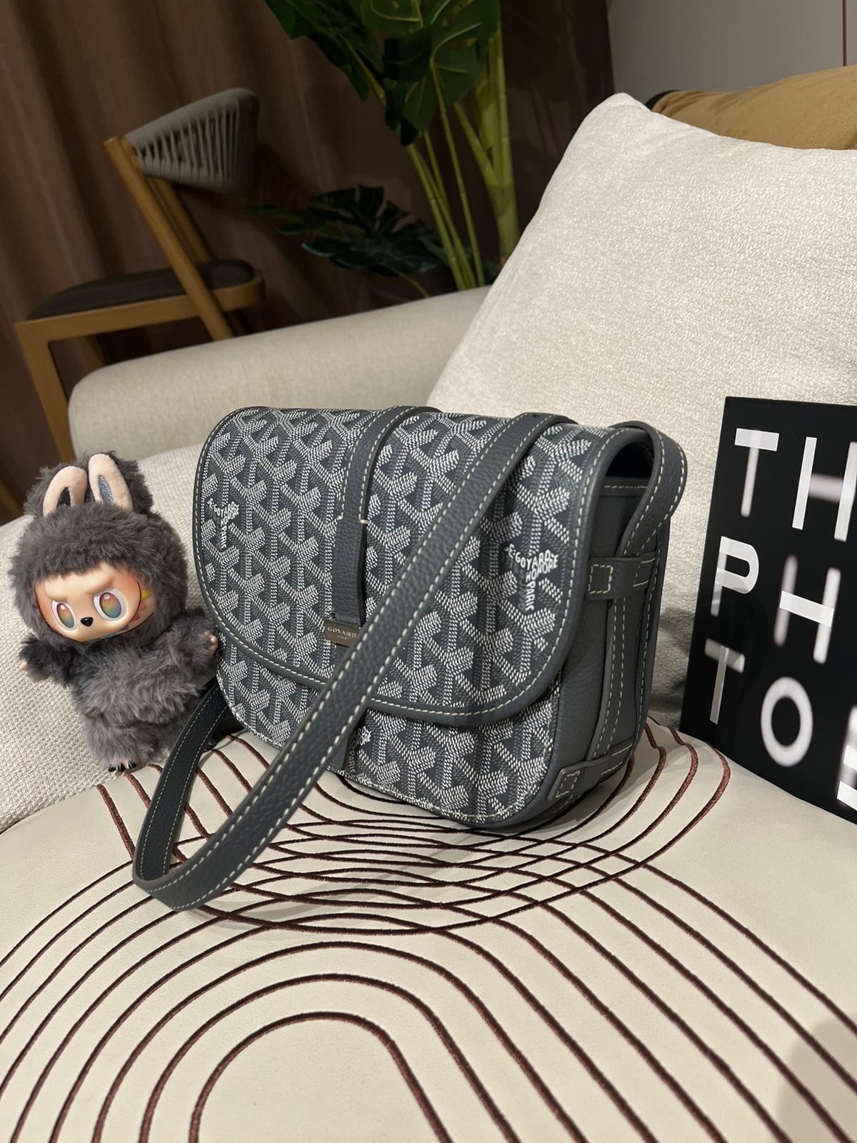 Goyard Belvedere PM Bag Grey 100%Authentic, 98%New ✅Dust bag