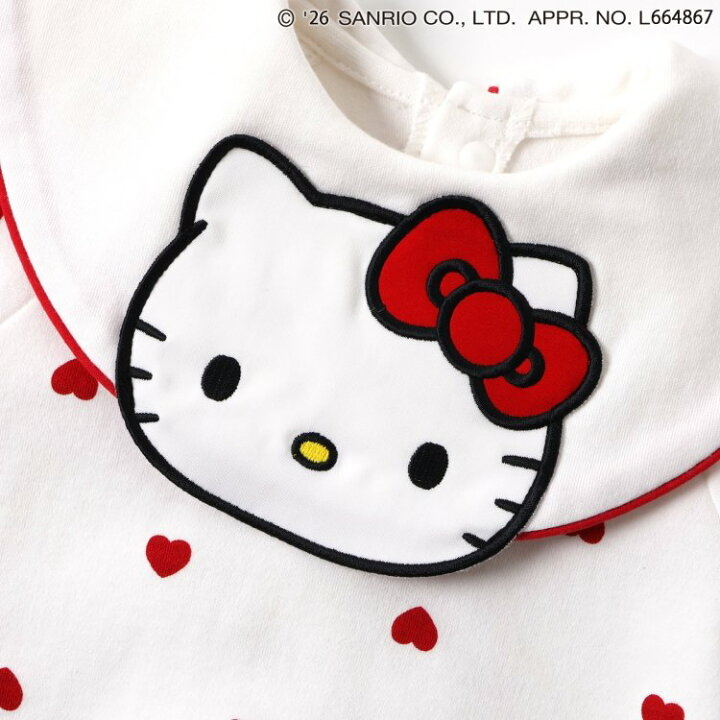 🇯🇵預訂 日本直送🇯🇵Apres les cours x Sanrio系列兩色愛心波點人物圍兜短袖包屁衣