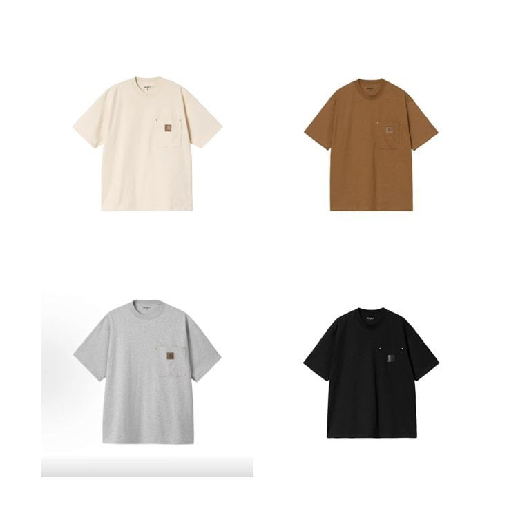 預訂 Car hartt 口袋皮標短袖Tee