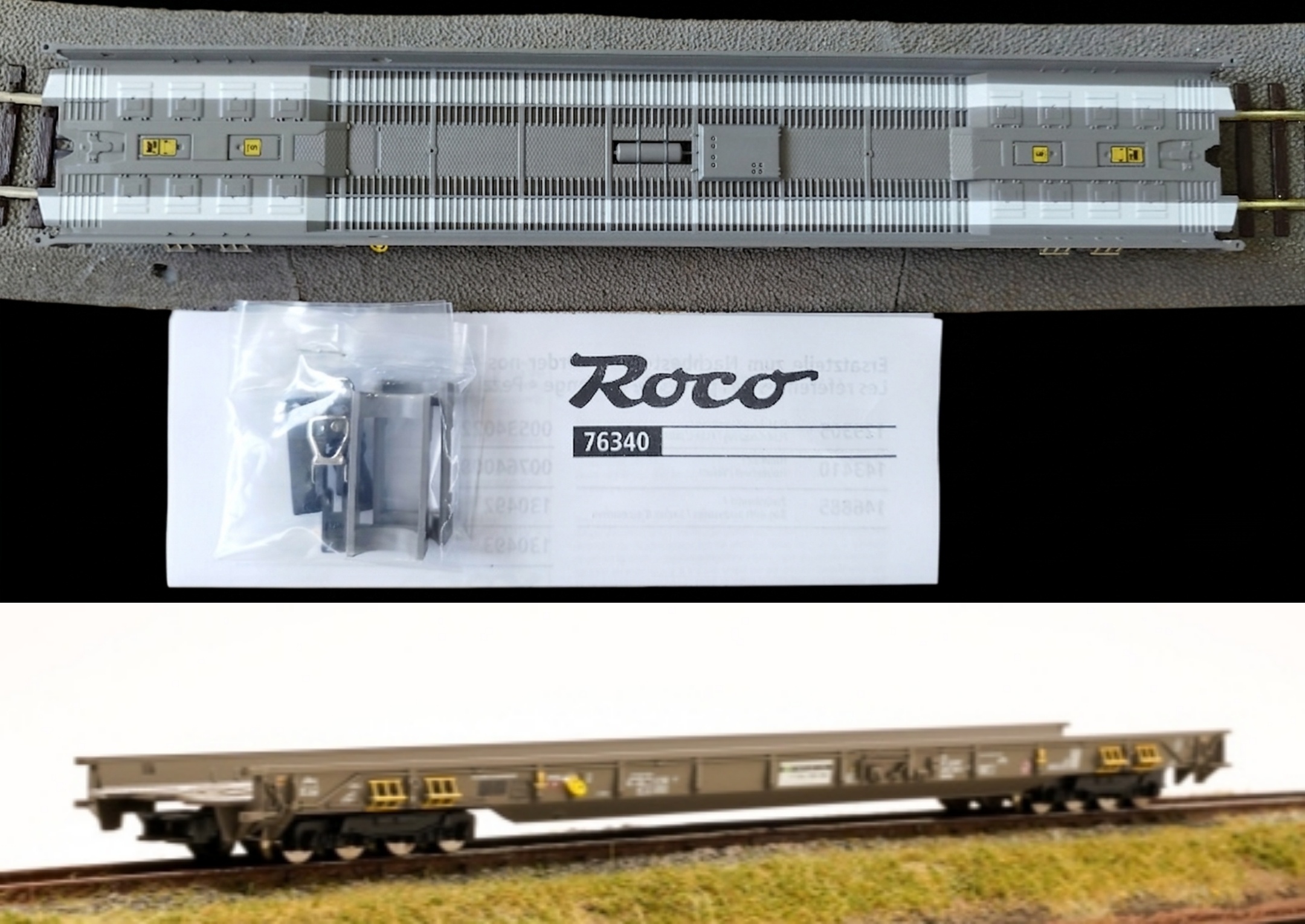 Roco SBB Ralpin Flat car 低底盤貨車模型（貨號 76340、76341、76342