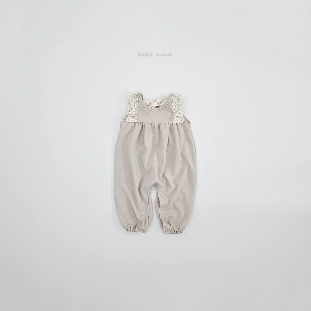 🌸預訂 韓國直送🌸🇰🇷Bebenine兩色蕾絲花邊後背蝴蝶結綁帶背心連身褲