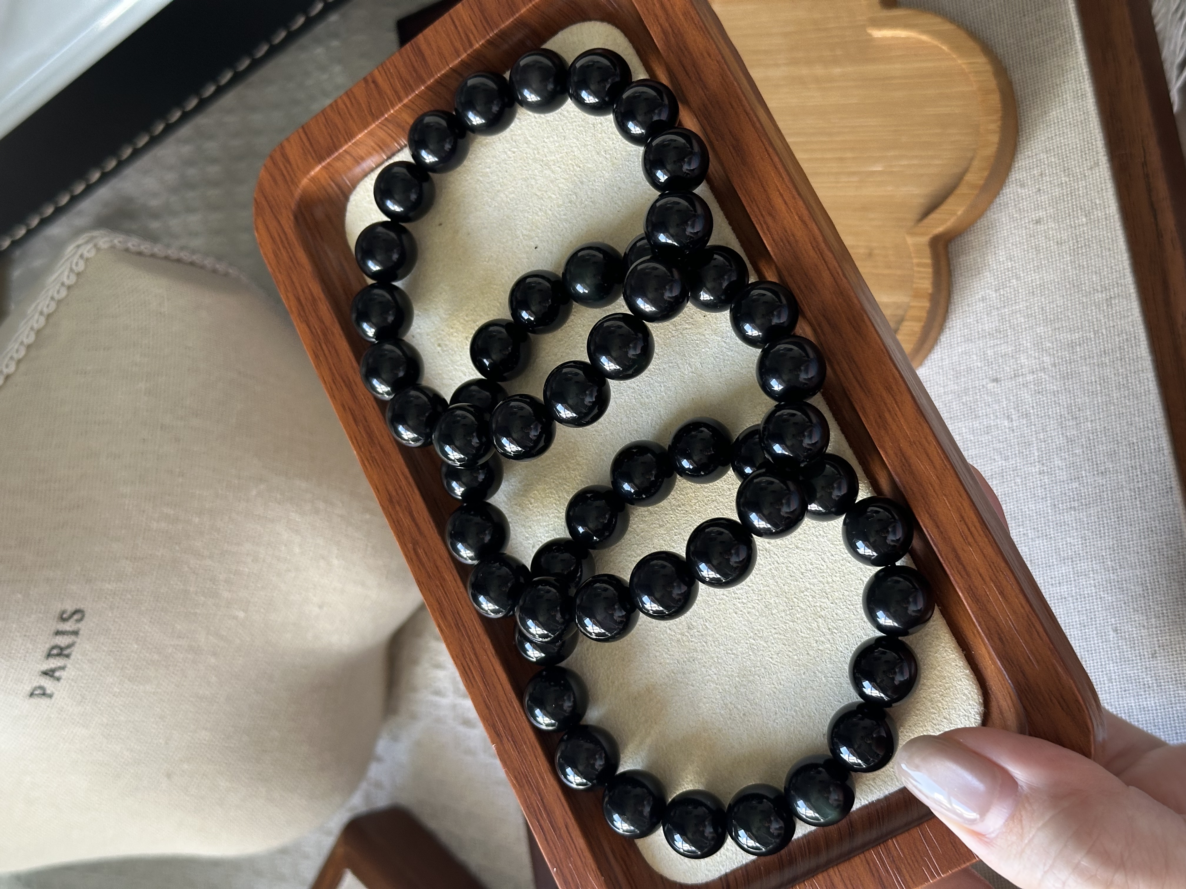 彩黑耀石 ｜ Rainbow obsidian 12mm+