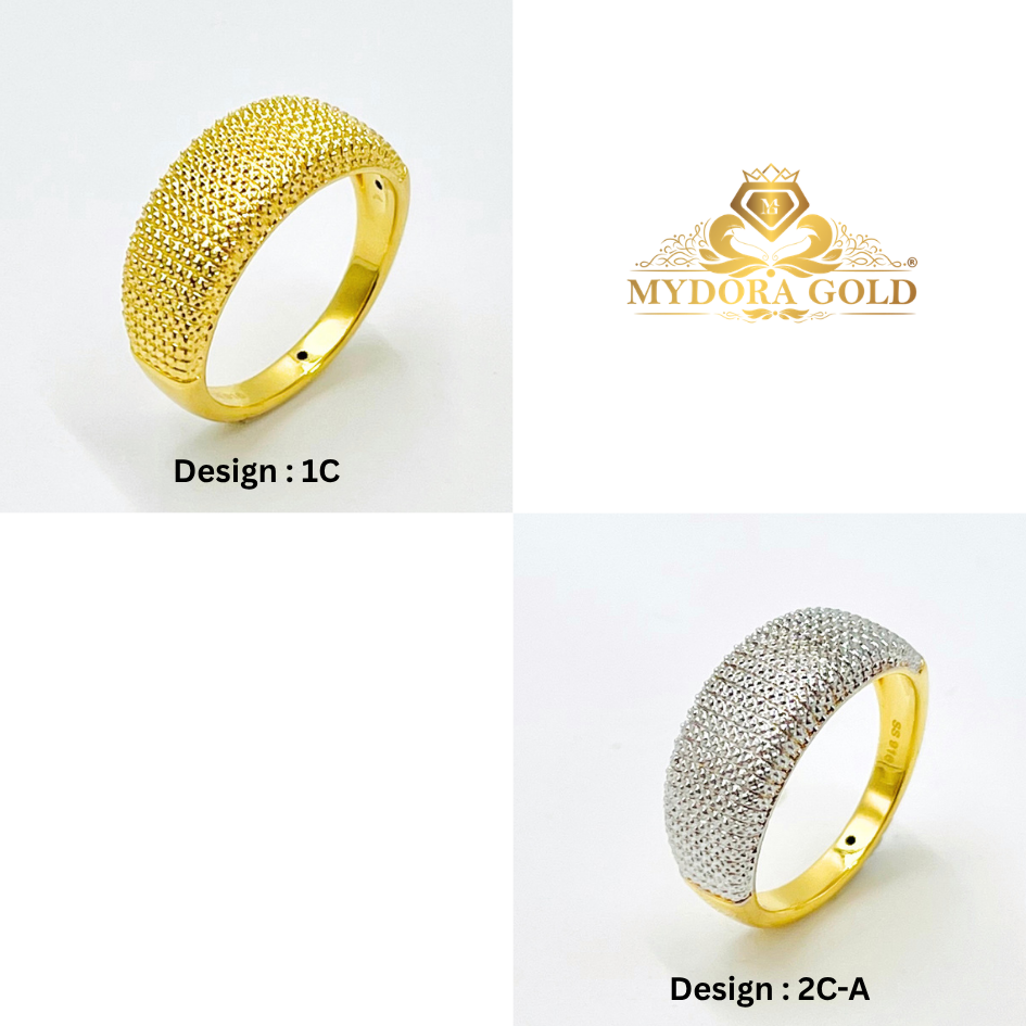 MYDORA Cincin Mini Siciliaa Diamond Cut (5G) l EMAS 916/22K