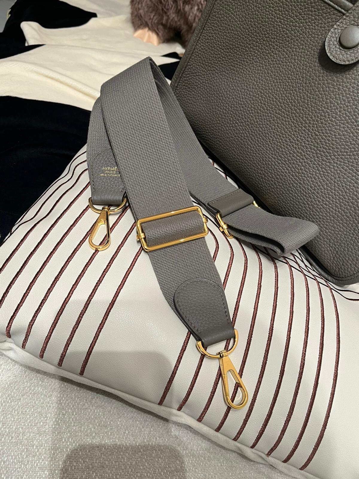 Hermes Evelyne 29 Stamp C 錫器灰etain 100%Authentic, 98%New ✅Dust bag