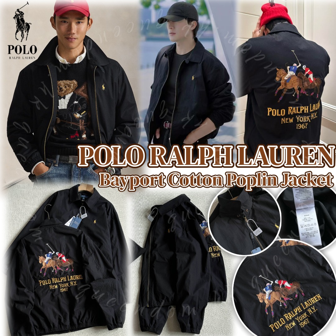 POLO RALPH LAUREN Bayport Cotton Poplin Jacket 駿馬刺繡拉鍊外套