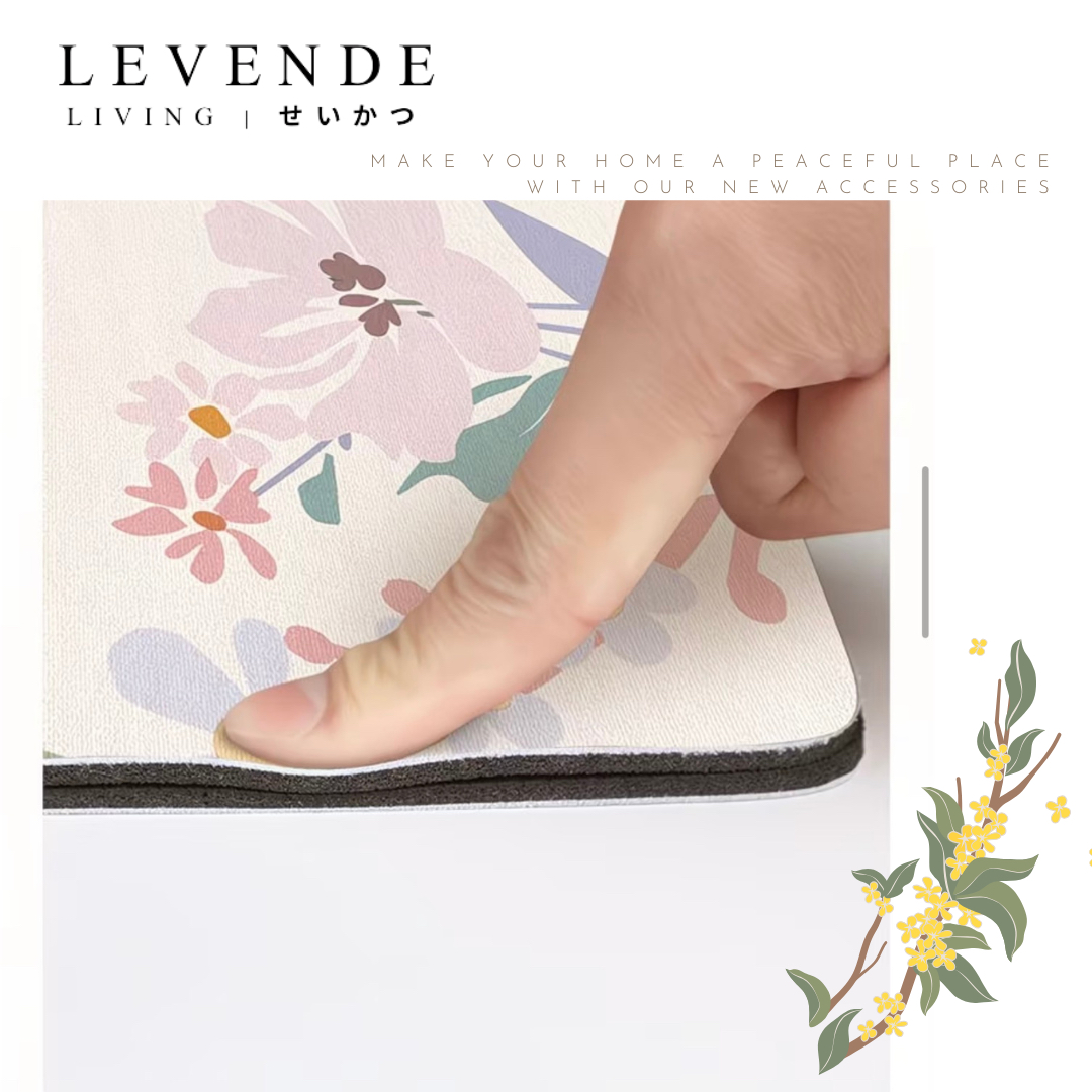 Levende繁花硅藻泥浴室地墊