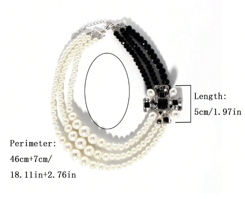 Statement B&W Pearl Necklace
