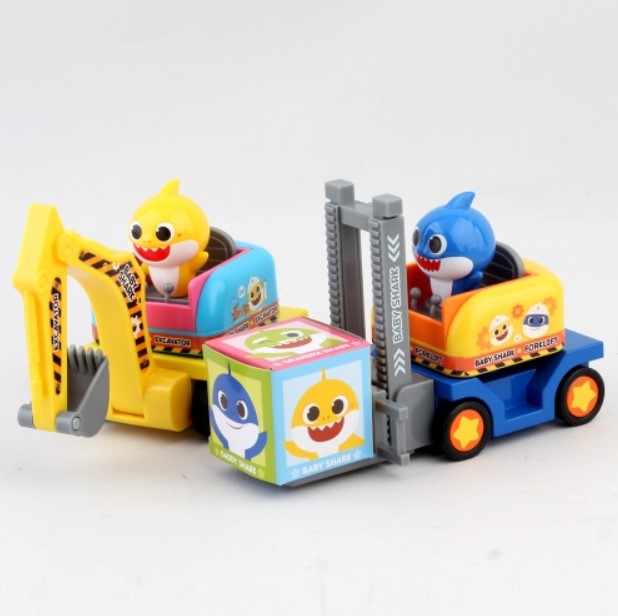  【預訂】韓國直送 Baby Shark 鏟泥車 & 堆高車套裝