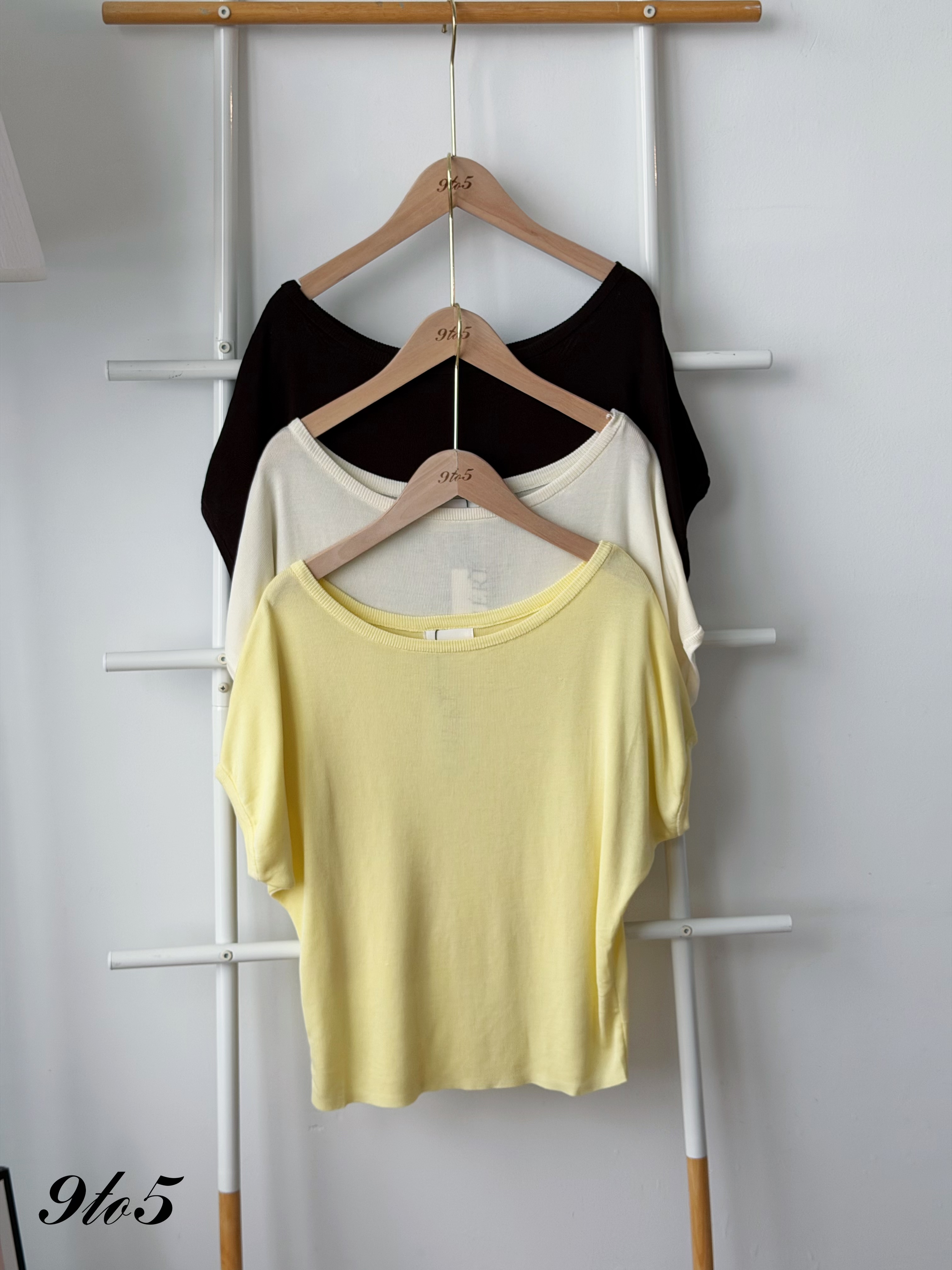 T4505 Boat Neck Knit Top - 3 Colors 