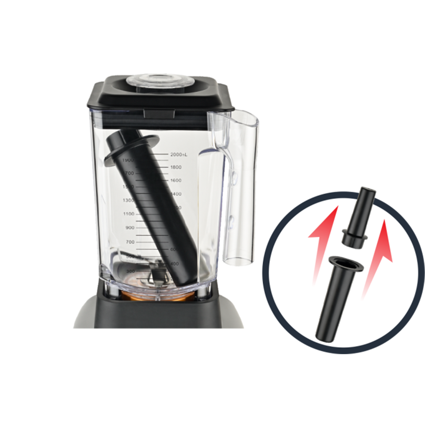 Milux 2.0L 1500W Heavy Duty Commercial Blender (MCB-2000)