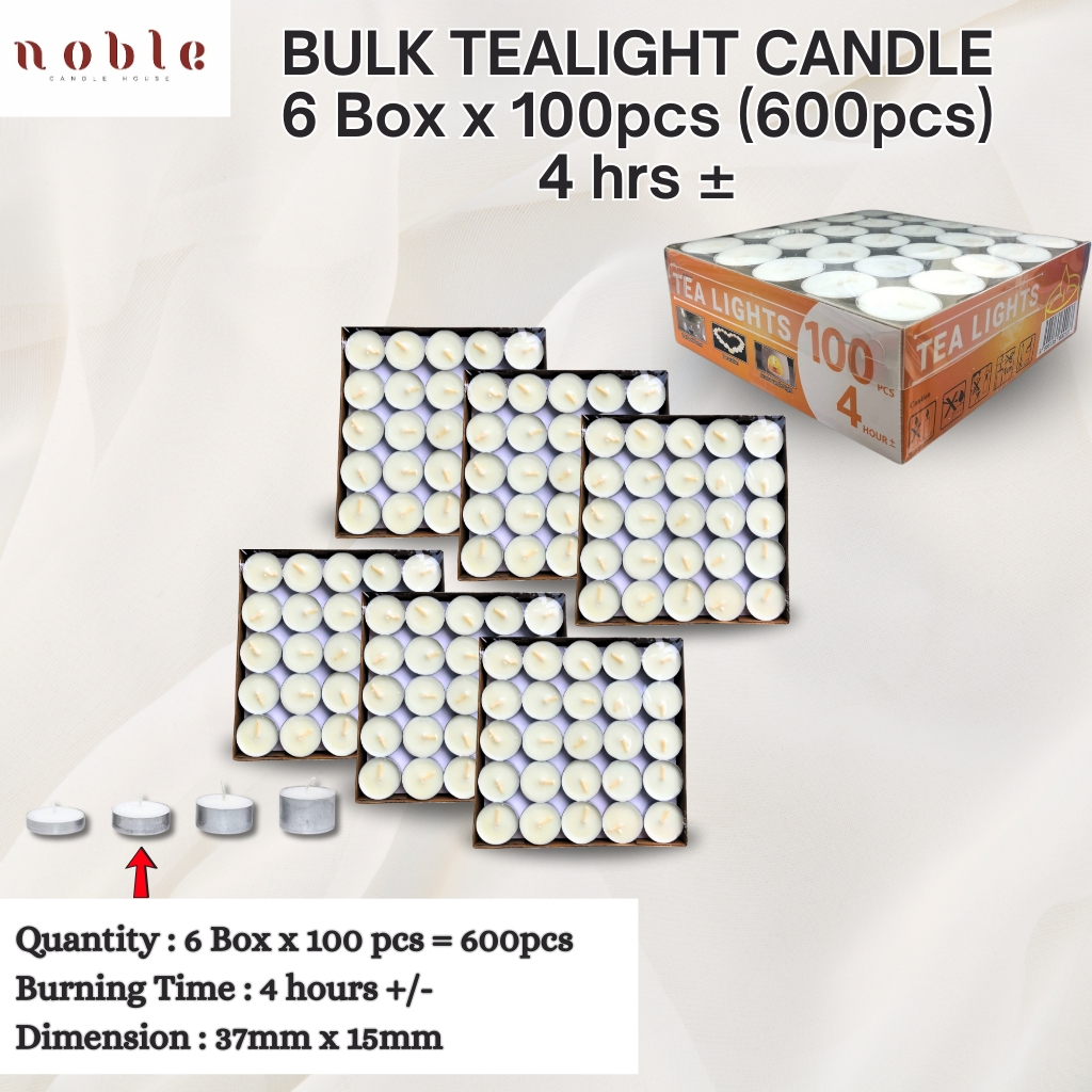 Piala Emas- Tealight Candle 100pcs/Tealight/Tea Light/Lilin 2Hrs/4Hrs/6Hrs/8Hrs