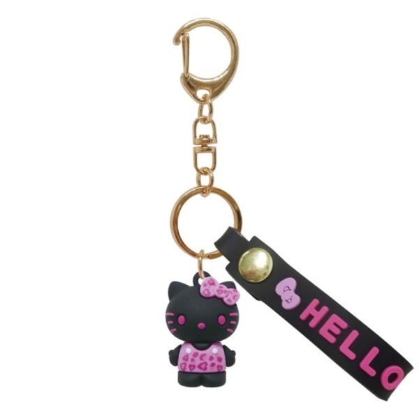 Sanrio kitty 黑皮豹紋匙扣 KT-MA-HBP