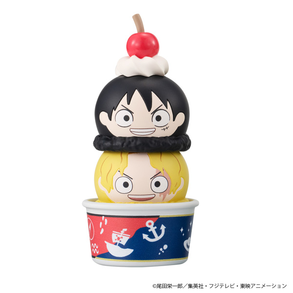 (預訂訂金 $200) (總價 $396) (魂限) MegaHouse Tsumichen One Piece 海賊王 雪糕造型公仔 (原盒6盒) (1套6款) (連特典華夫筒杯造型) (行版)