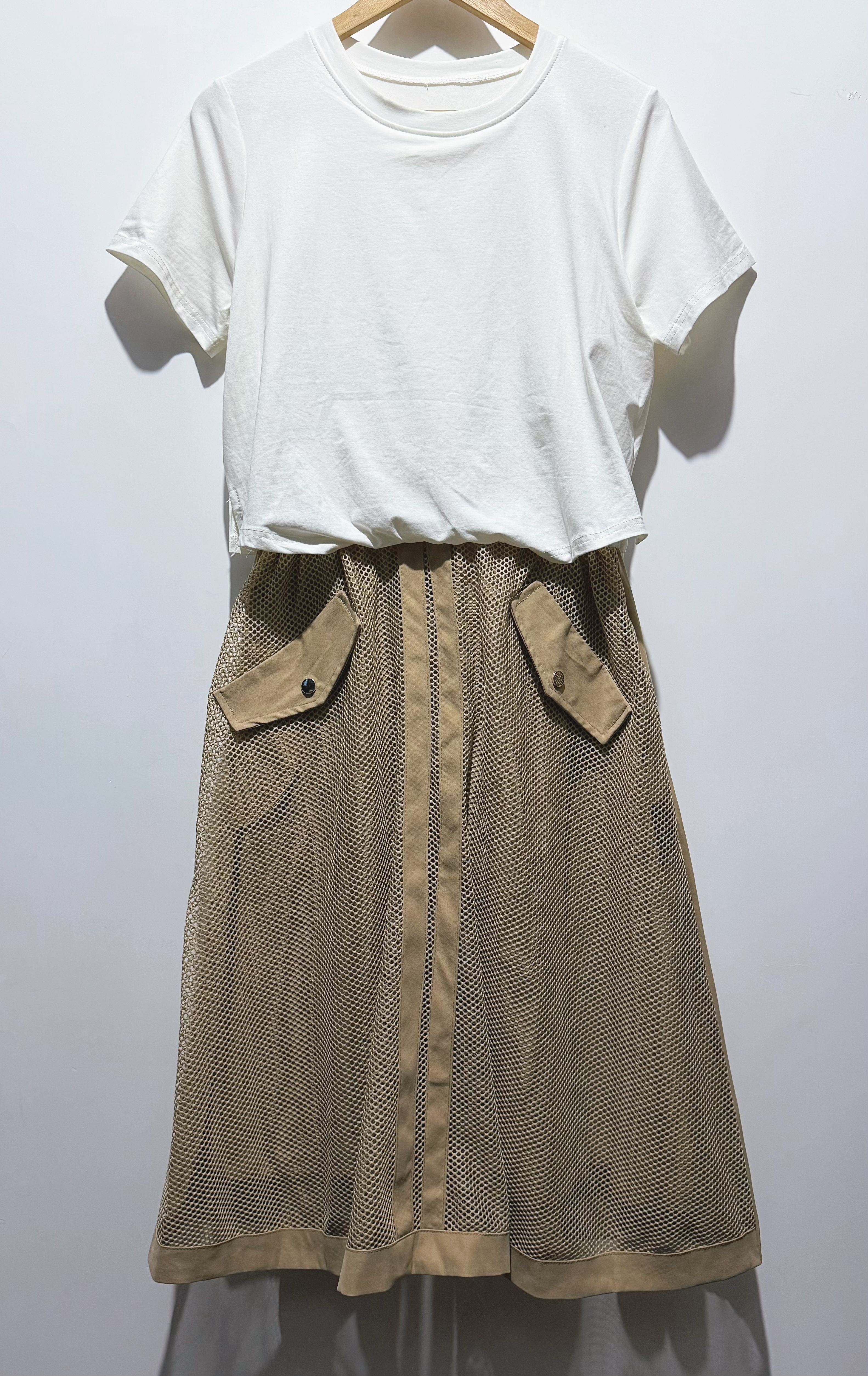 S00360 滑棉拼網紗Op