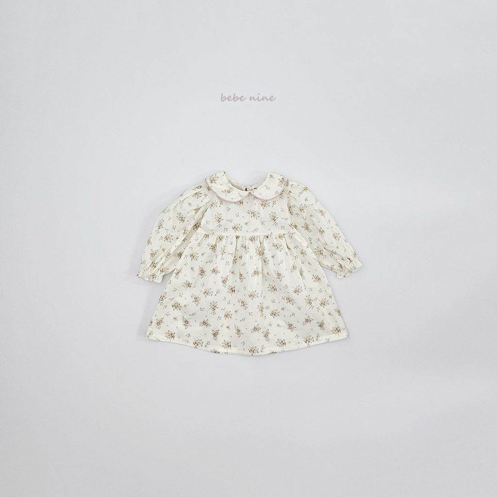 🌸預訂 韓國直送🌸🇰🇷Bebenine兩色翻領碎花長袖連身裙