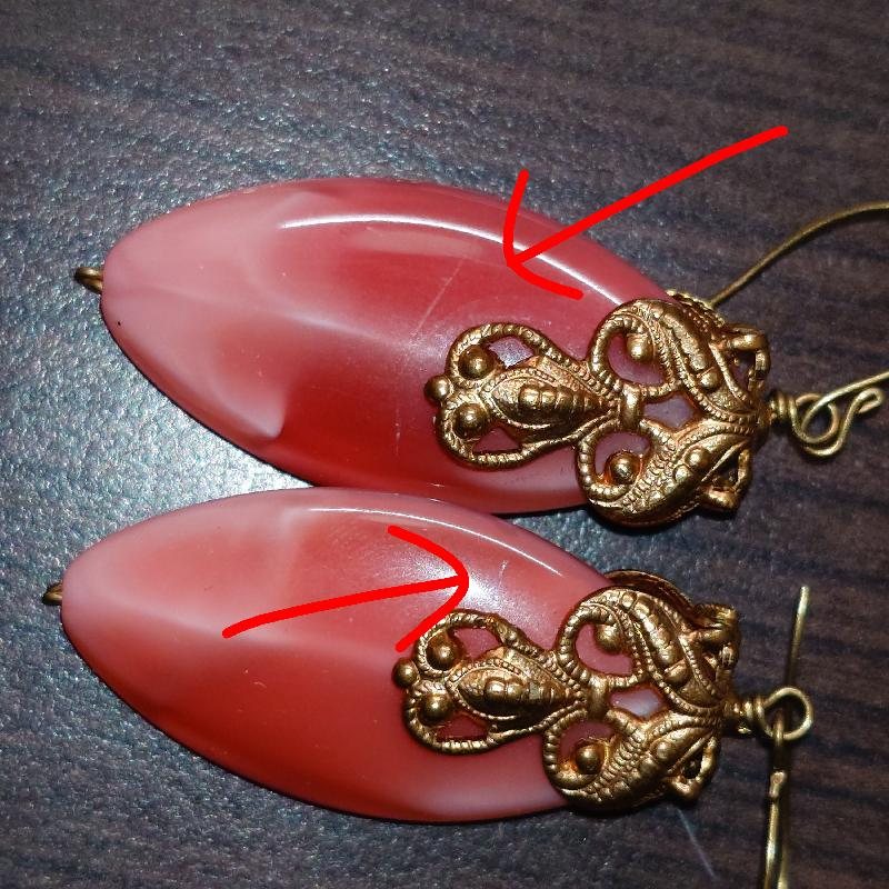 Recomposed - Antique Czechoslovakian Pink Glass and Antique Filigree Hook Earrings (codetbc)