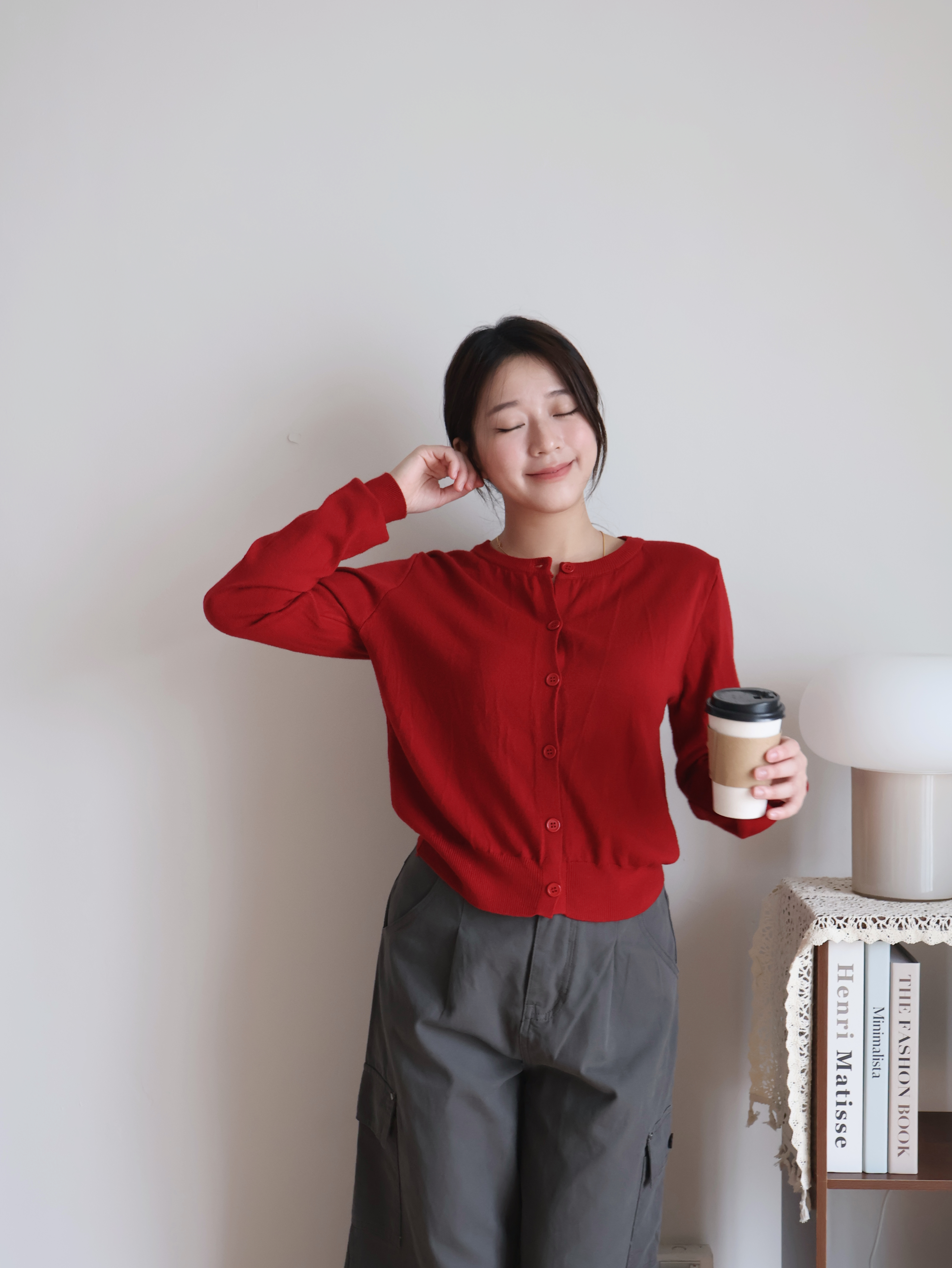 Tamie Knitted Cardigan | Red